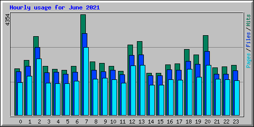 Hourly usage for June 2021